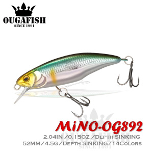 Minnow Fishing Lure, Sinking, Weight-4.5g 52mm, Wobbler